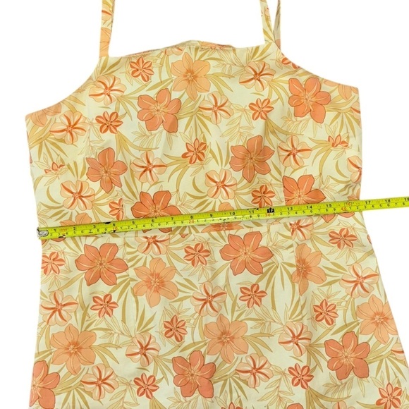 Tommy Bahama Cotton Sundress Women’s 8 Stretch Yellow Hawaiian Floral Print Warm - Picture 9 of 11